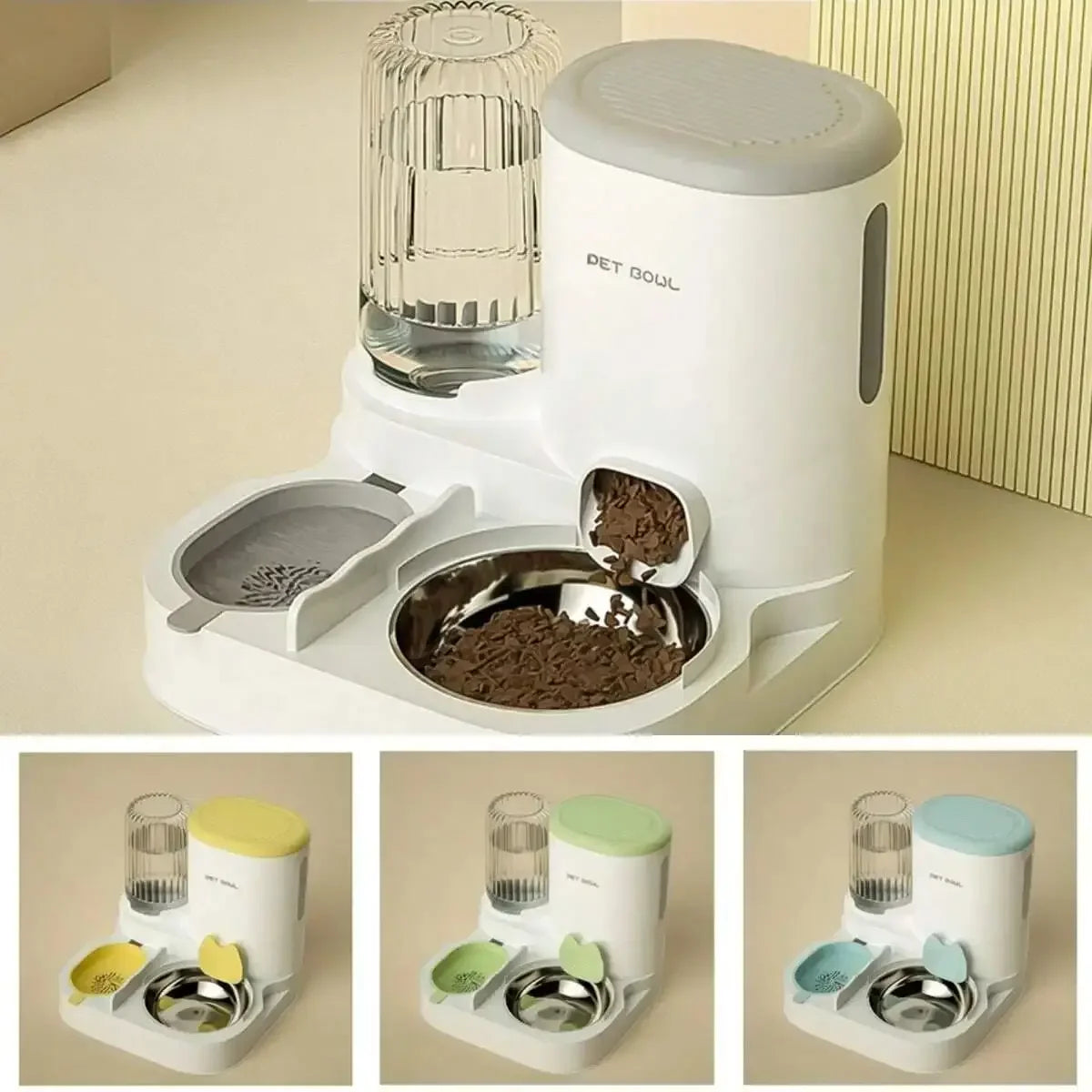 Comedero automático para gatos, dispensador de agua, cuenco integrado, cuenco de comida para gatos, perros, comer, beber wa