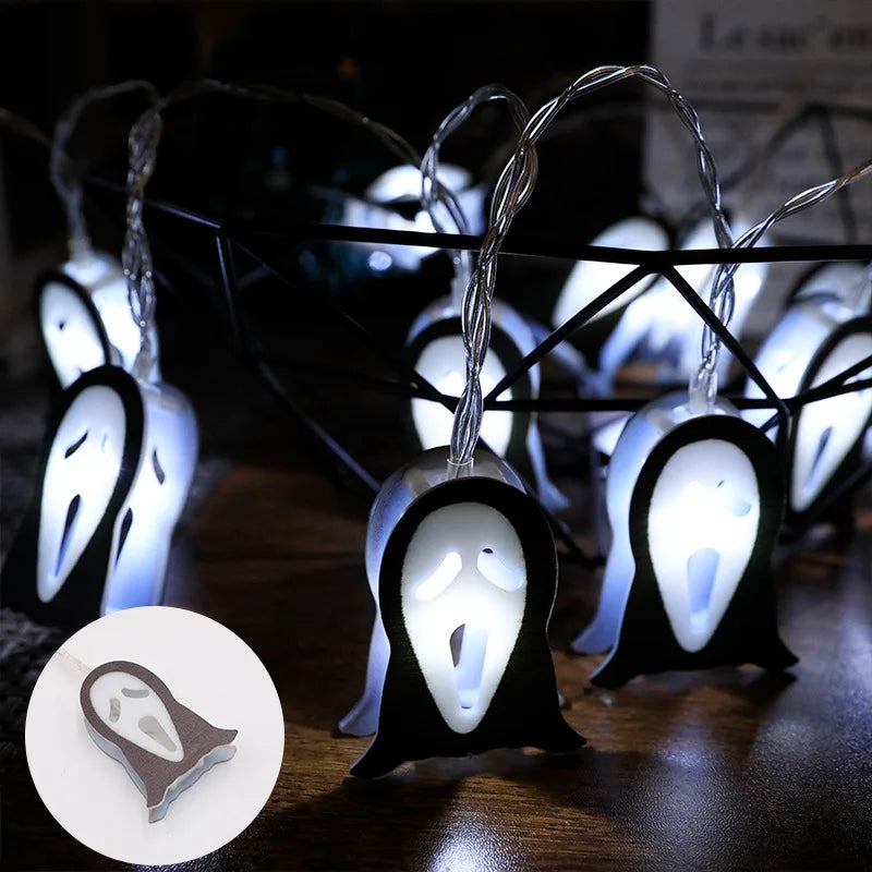 1.5m 10Led Halloween Light String Pumpkin Skull Eye Balls Ghost Festival Party Lantern Trick Or Treat Happy Halloween Day Decor