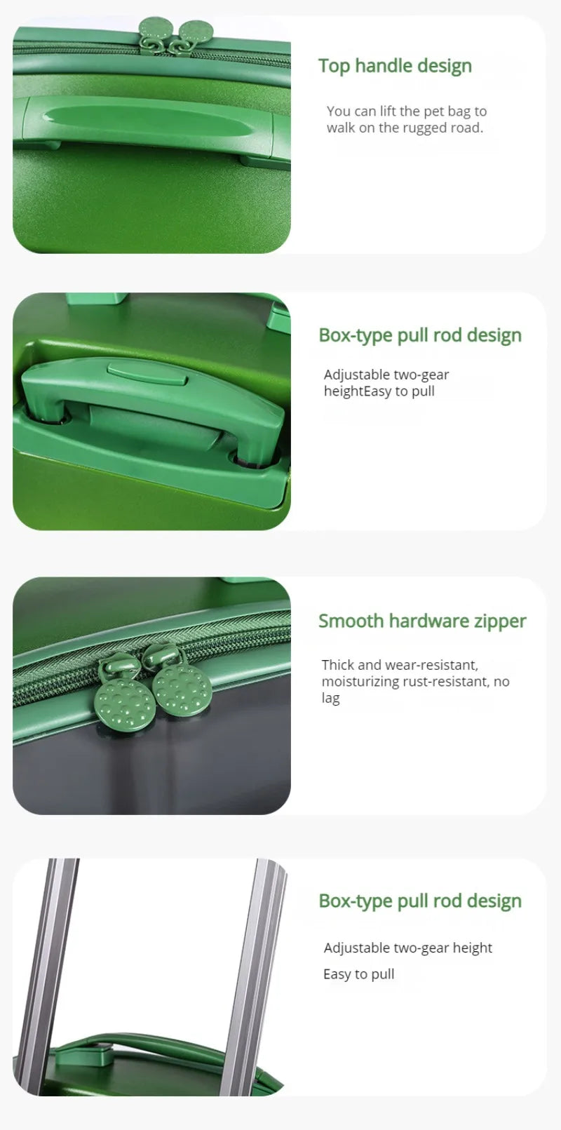 Transparent Cat Luggage Trolley Case Portable Backpack Large Transport Box Silent Wheel Dog Travel Bag Breathable Box