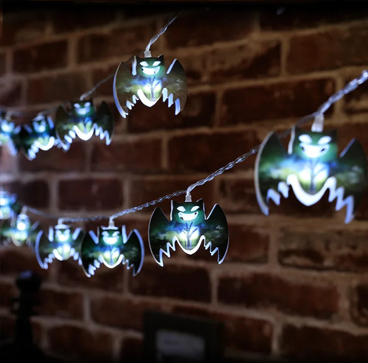 1.5m 10Led Halloween Light String Pumpkin Skull Eye Balls Ghost Festival Party Lantern Trick Or Treat Happy Halloween Day Decor
