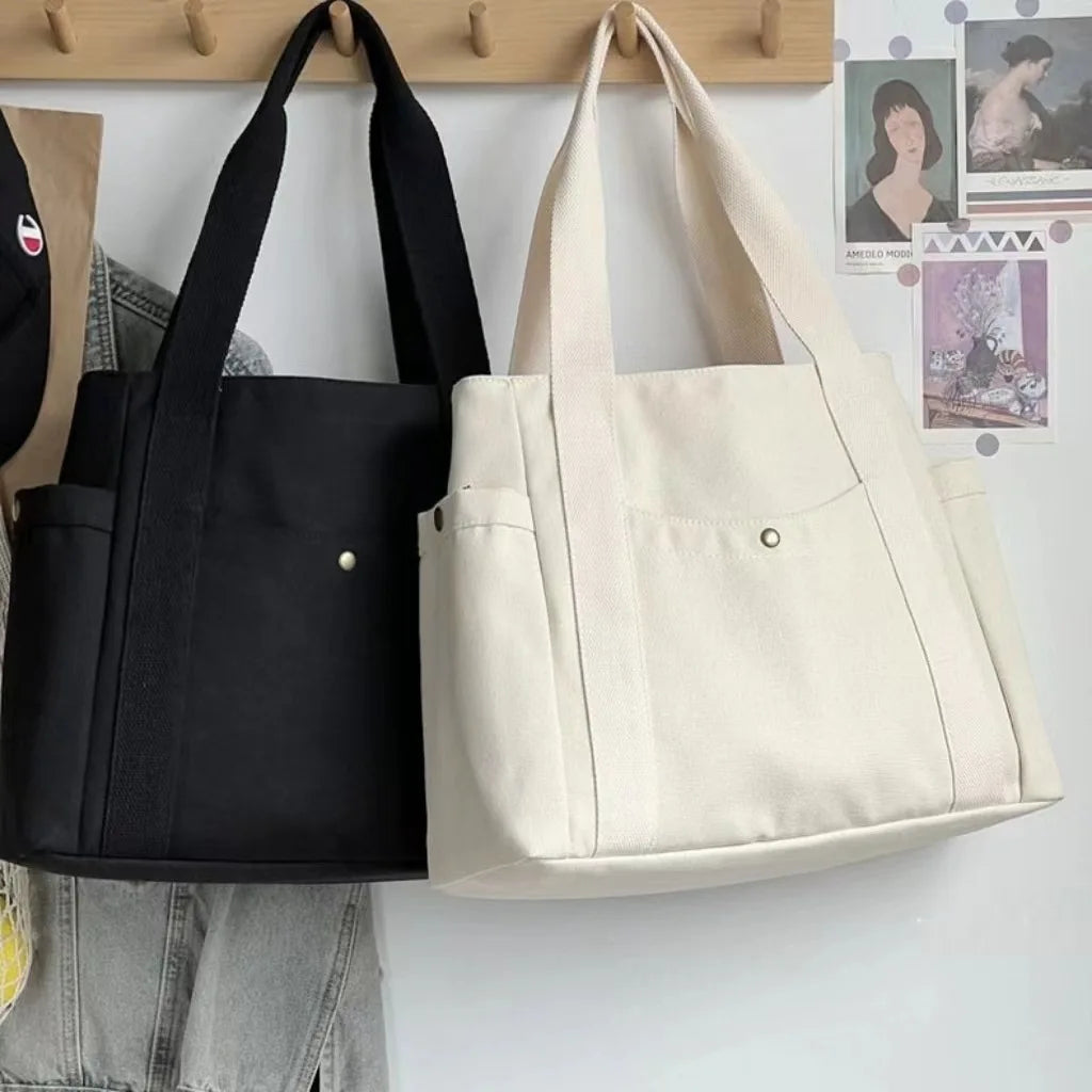 Large Capacity Tote Bag Commuting Canvas Shoulder Bag Fashionable and Convenient Handbag for Women Purses and Handbags