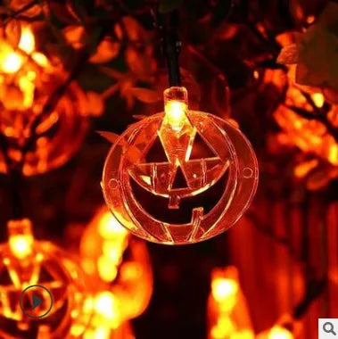 1.5m 10Led Halloween Light String Pumpkin Skull Eye Balls Ghost Festival Party Lantern Trick Or Treat Happy Halloween Day Decor