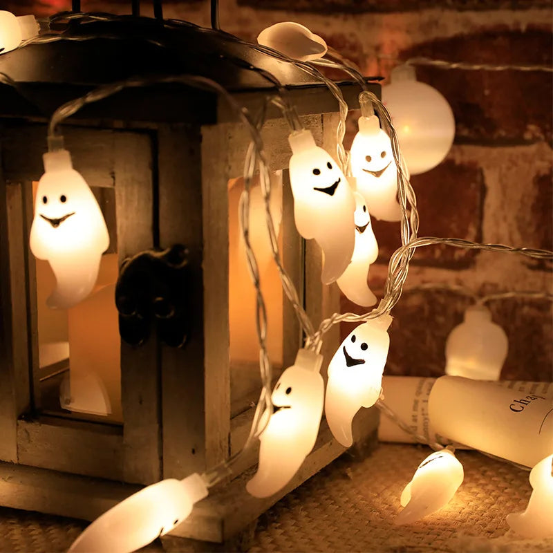 1.5m 10Led Halloween Light String Pumpkin Skull Eye Balls Ghost Festival Party Lantern Trick Or Treat Happy Halloween Day Decor
