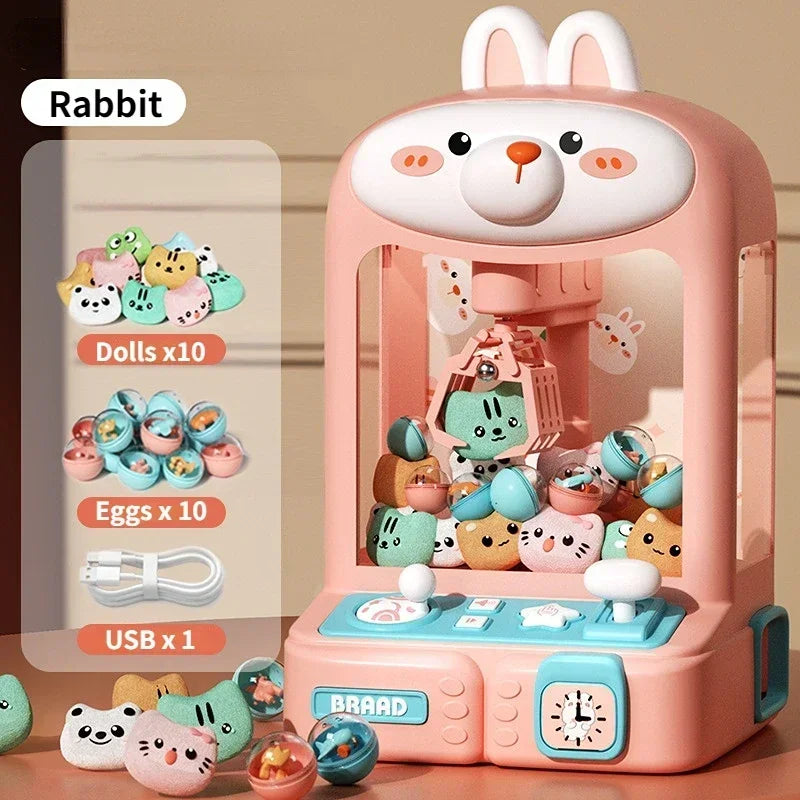 Mini toys Claw Machine Toys for Children Automatic Operated Play Game Arcade Machines Kids Doll Vending Machine Birthday Gifts