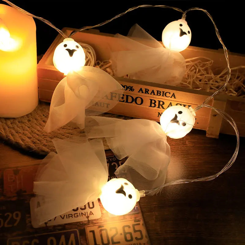 1.5m 10Led Halloween Light String Pumpkin Skull Eye Balls Ghost Festival Party Lantern Trick Or Treat Happy Halloween Day Decor