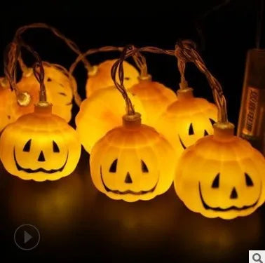 1.5m 10Led Halloween Light String Pumpkin Skull Eye Balls Ghost Festival Party Lantern Trick Or Treat Happy Halloween Day Decor