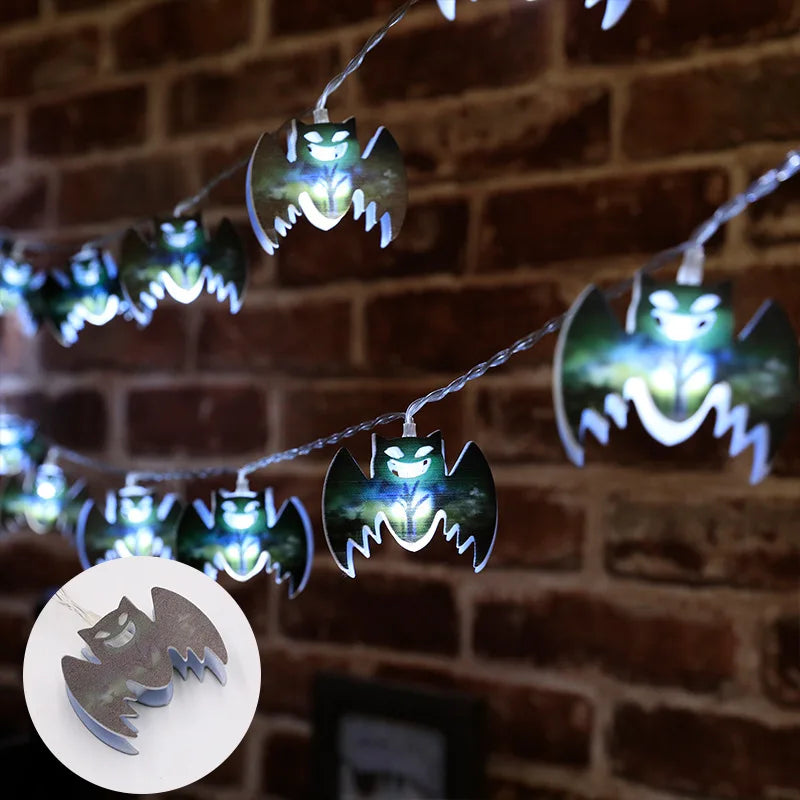 1.5m 10Led Halloween Light String Pumpkin Skull Eye Balls Ghost Festival Party Lantern Trick Or Treat Happy Halloween Day Decor