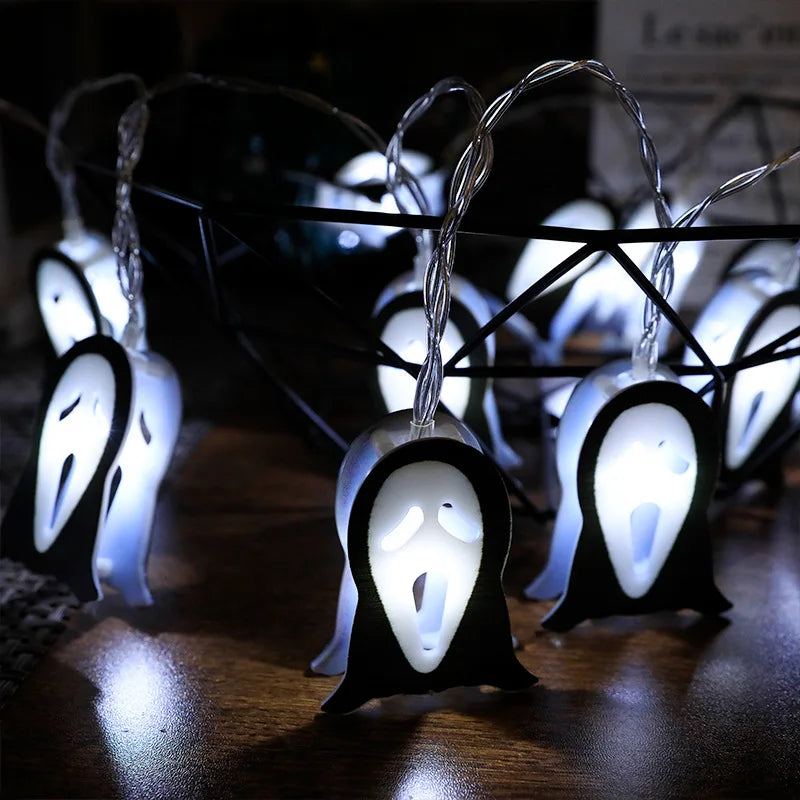1.5m 10Led Halloween Light String Pumpkin Skull Eye Balls Ghost Festival Party Lantern Trick Or Treat Happy Halloween Day Decor