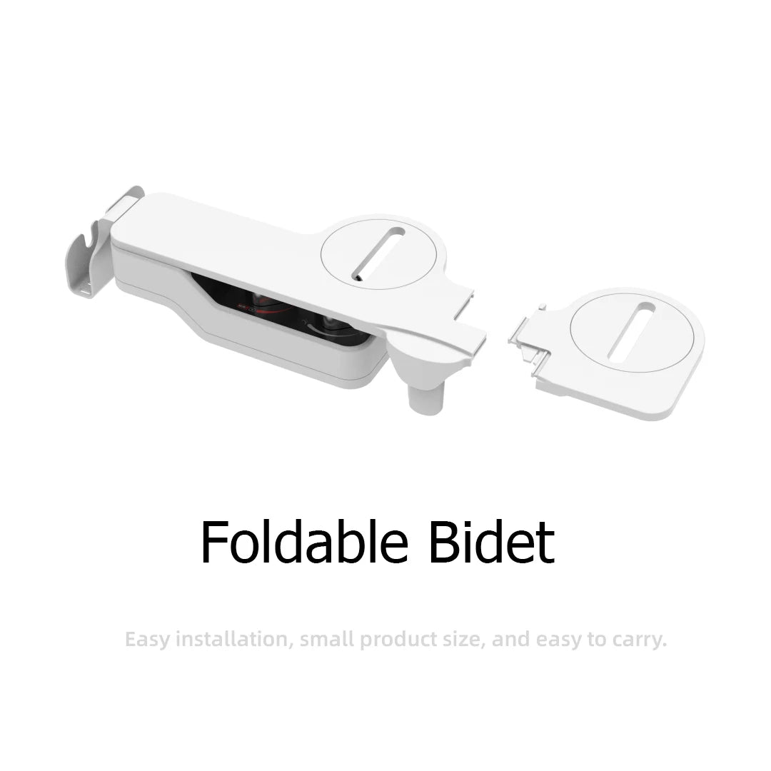 YCRAYS Bidet Toilet Seat Attachment Ultra-thin Non-Electric Dual Nozzles Lady Wash Hot Cold Mixer Water With Phone Holder Hook