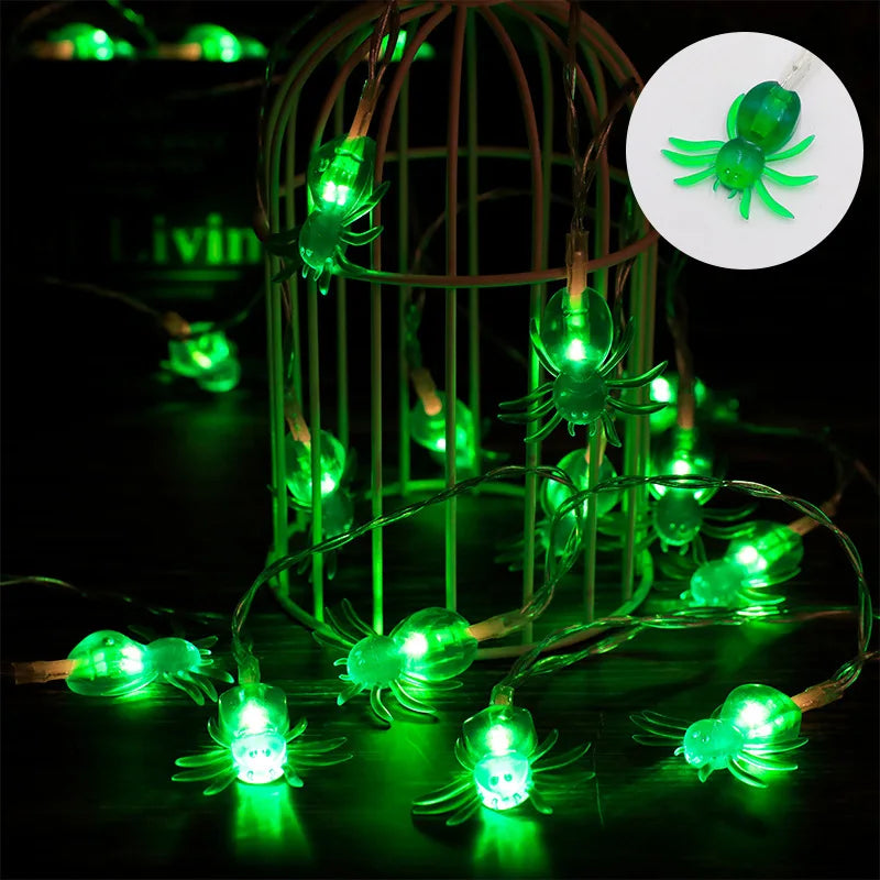 1.5m 10Led Halloween Light String Pumpkin Skull Eye Balls Ghost Festival Party Lantern Trick Or Treat Happy Halloween Day Decor