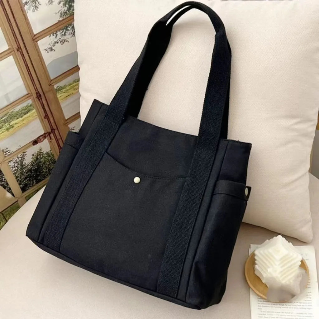 Large Capacity Tote Bag Commuting Canvas Shoulder Bag Fashionable and Convenient Handbag for Women Purses and Handbags