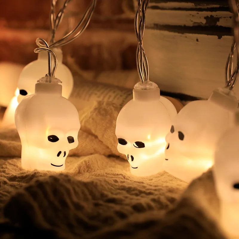 1.5m 10Led Halloween Light String Pumpkin Skull Eye Balls Ghost Festival Party Lantern Trick Or Treat Happy Halloween Day Decor