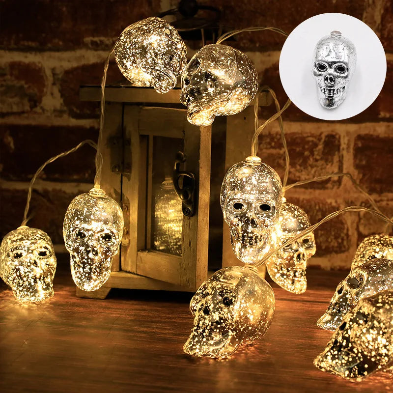 1.5m 10Led Halloween Light String Pumpkin Skull Eye Balls Ghost Festival Party Lantern Trick Or Treat Happy Halloween Day Decor