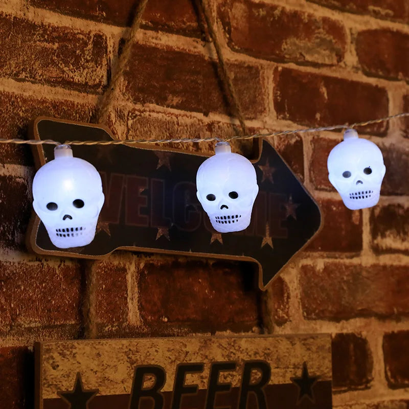 1.5m 10Led Halloween Light String Pumpkin Skull Eye Balls Ghost Festival Party Lantern Trick Or Treat Happy Halloween Day Decor