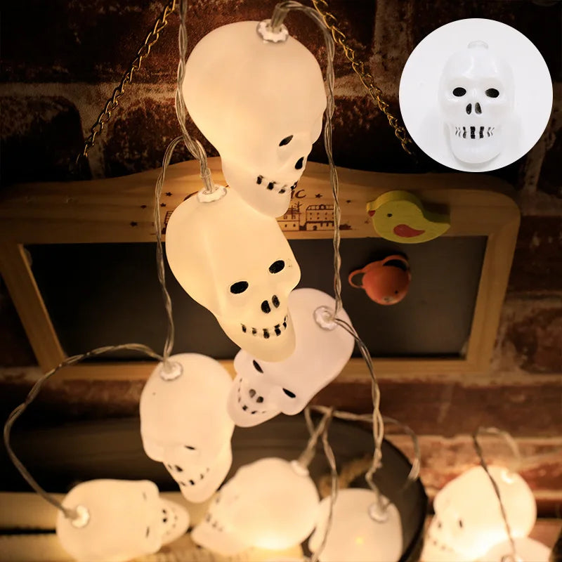 1.5m 10Led Halloween Light String Pumpkin Skull Eye Balls Ghost Festival Party Lantern Trick Or Treat Happy Halloween Day Decor