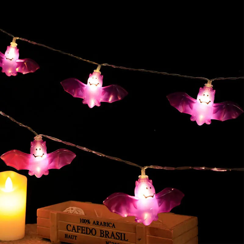 1.5m 10Led Halloween Light String Pumpkin Skull Eye Balls Ghost Festival Party Lantern Trick Or Treat Happy Halloween Day Decor
