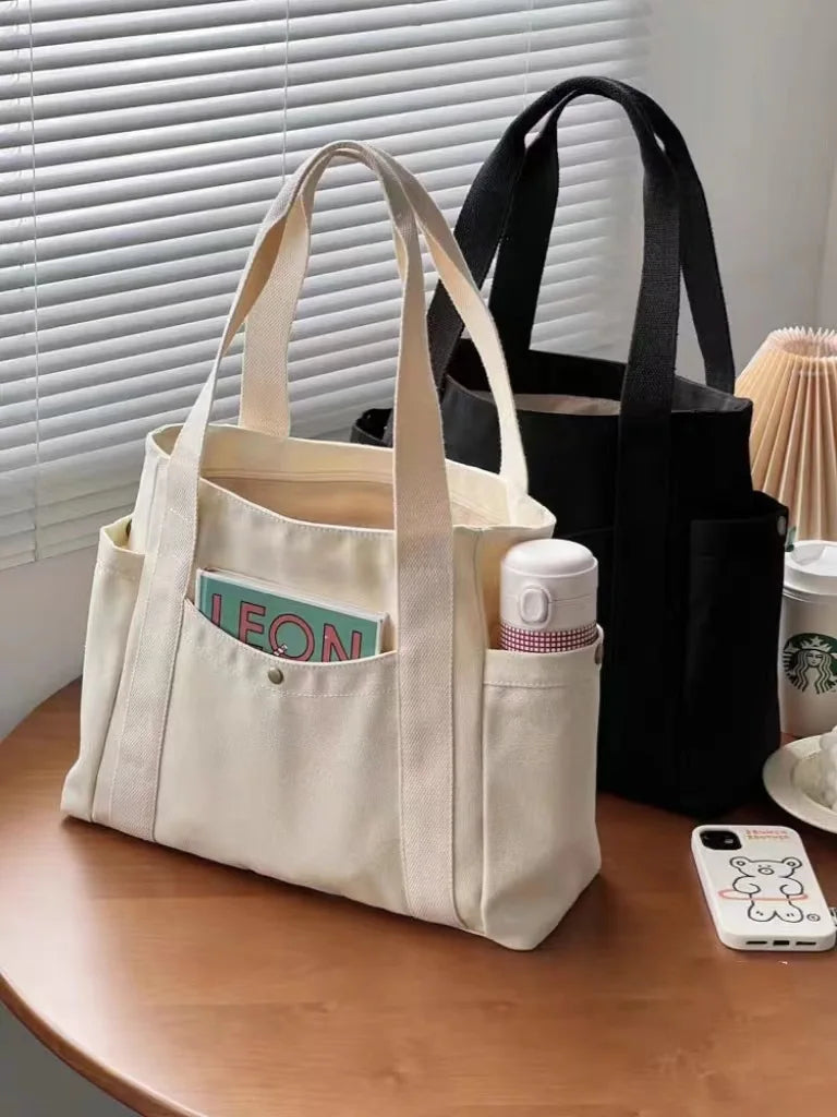 Large Capacity Tote Bag Commuting Canvas Shoulder Bag Fashionable and Convenient Handbag for Women Purses and Handbags