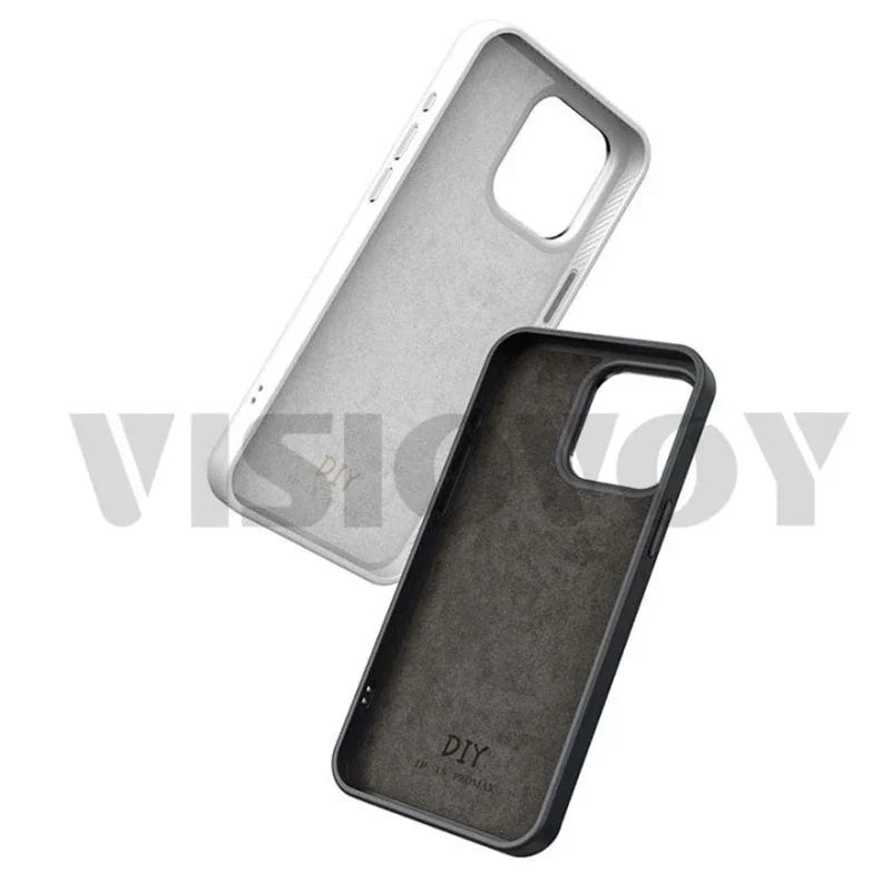 E Ink Cases For 13 14 15 Pro Max Cool NFC Smart Phone Cases With Protectors Back Phone Covers DIY Protective Fundas Battery Free
