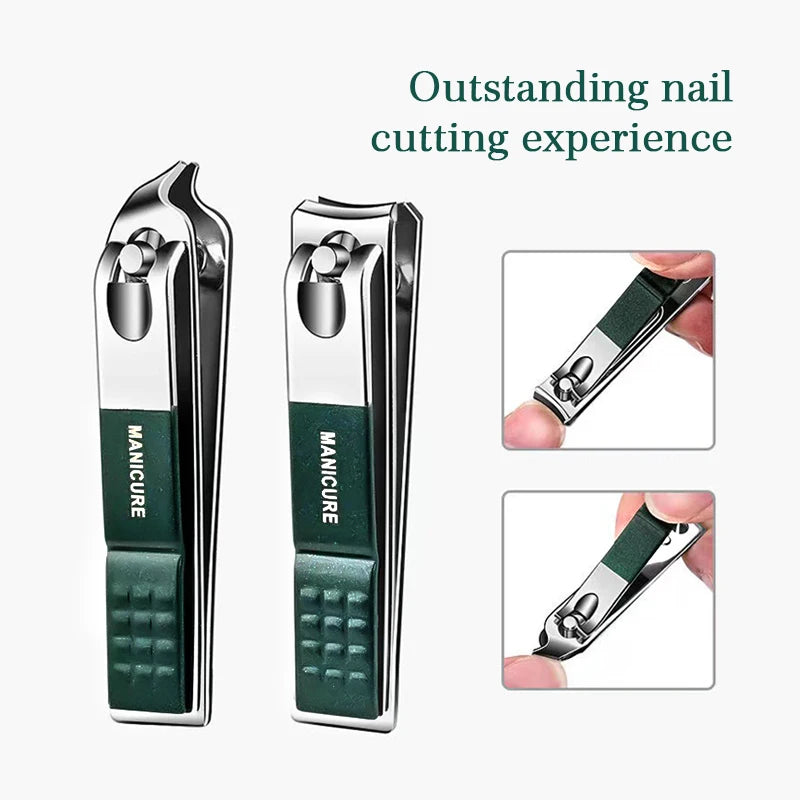 6 Pcs Portable Luxury Manicure Sets Pedicure Tools Bright Black Nail Clipper Set Personal Care Tools Eyebrow Scissors