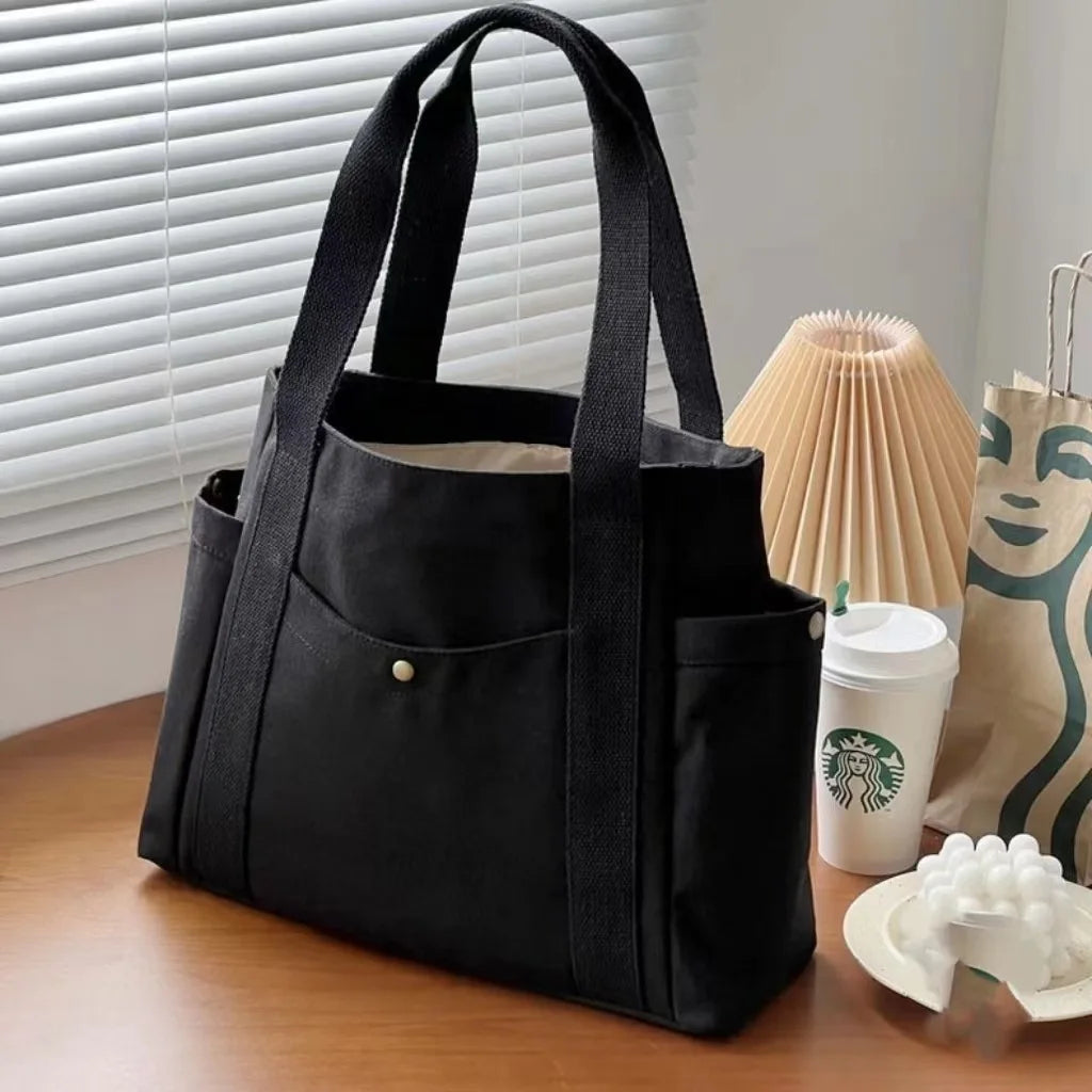 Large Capacity Tote Bag Commuting Canvas Shoulder Bag Fashionable and Convenient Handbag for Women Purses and Handbags