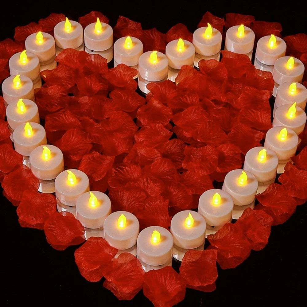 12/24pc Flameless LED Candle with/without Remote control Lighting Flickering Flame Tea Light for Halloween Christmas Home Decor