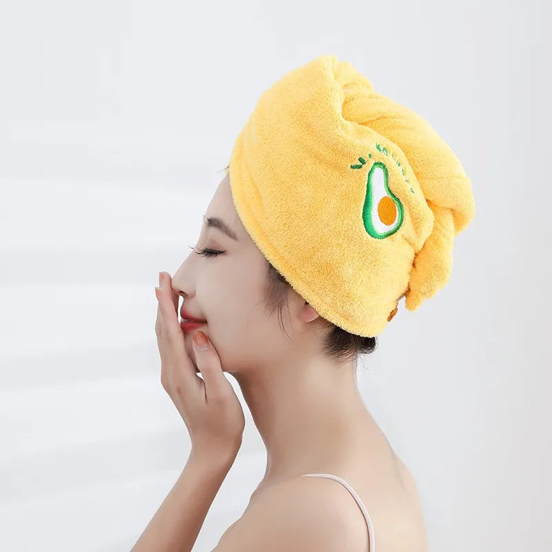 Women Soft Microfiber Towels Shower Cap Towel Bath Hats for Women Dry Hair Cap Quick Drying Soft for Lady Turban Head Girl Towel