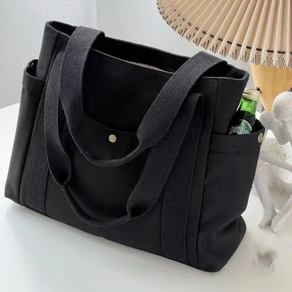 Large Capacity Tote Bag Commuting Canvas Shoulder Bag Fashionable and Convenient Handbag for Women Purses and Handbags